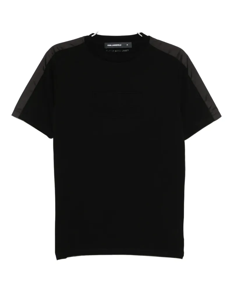 Karl Lagerfeld logo-embossed T-shirt - Schwarz Schwarz