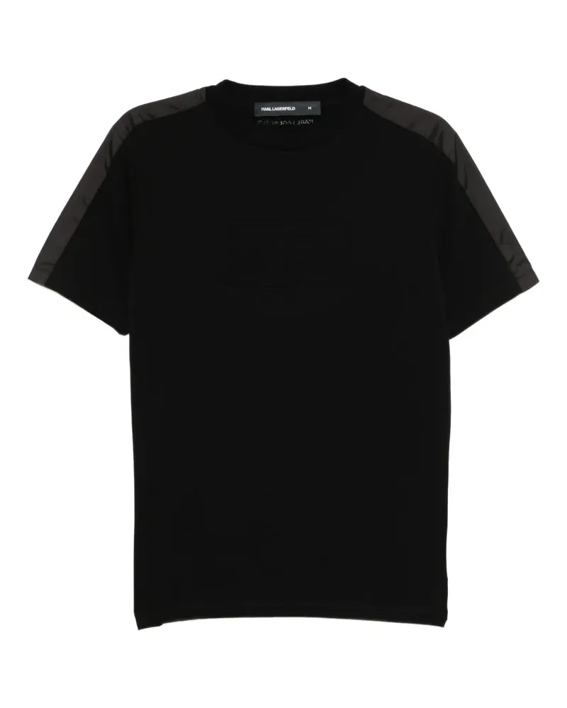 Karl Lagerfeld T-Shirt mit Logo-Prägung - Schwarz Schwarz