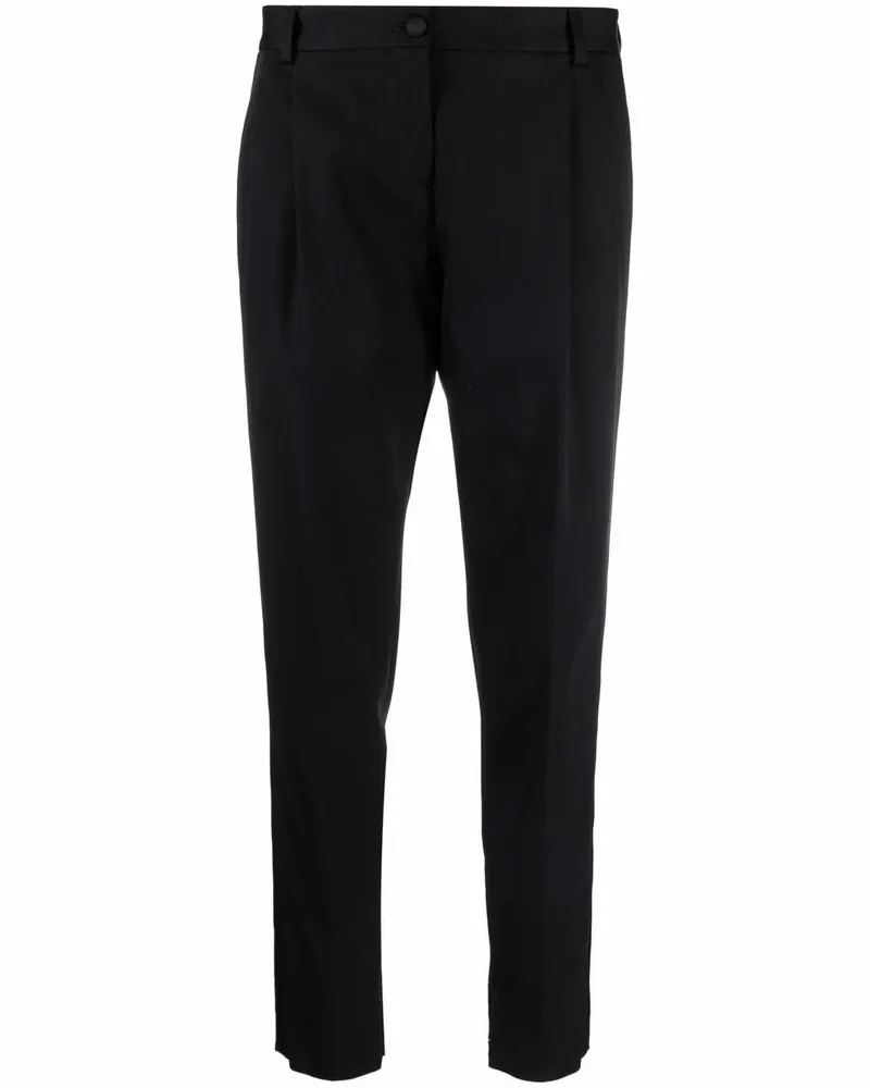 Dolce & Gabbana Klassische Mid-Rise-Hose - Schwarz Schwarz