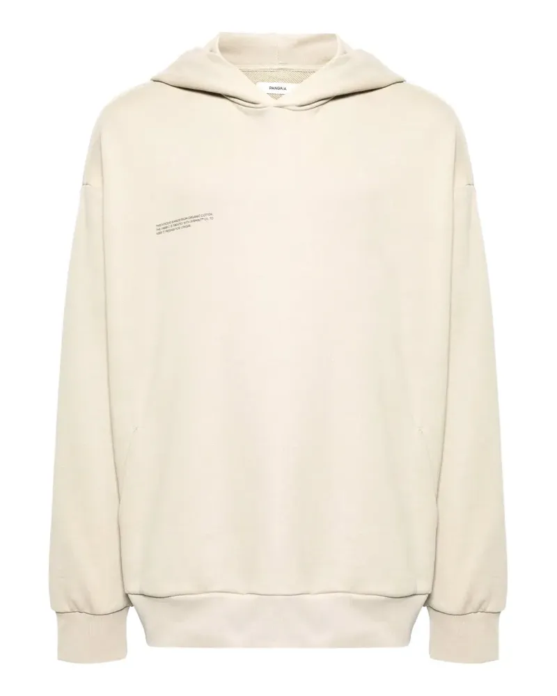 PANGAIA slogan-print hoodie - Nude Nude