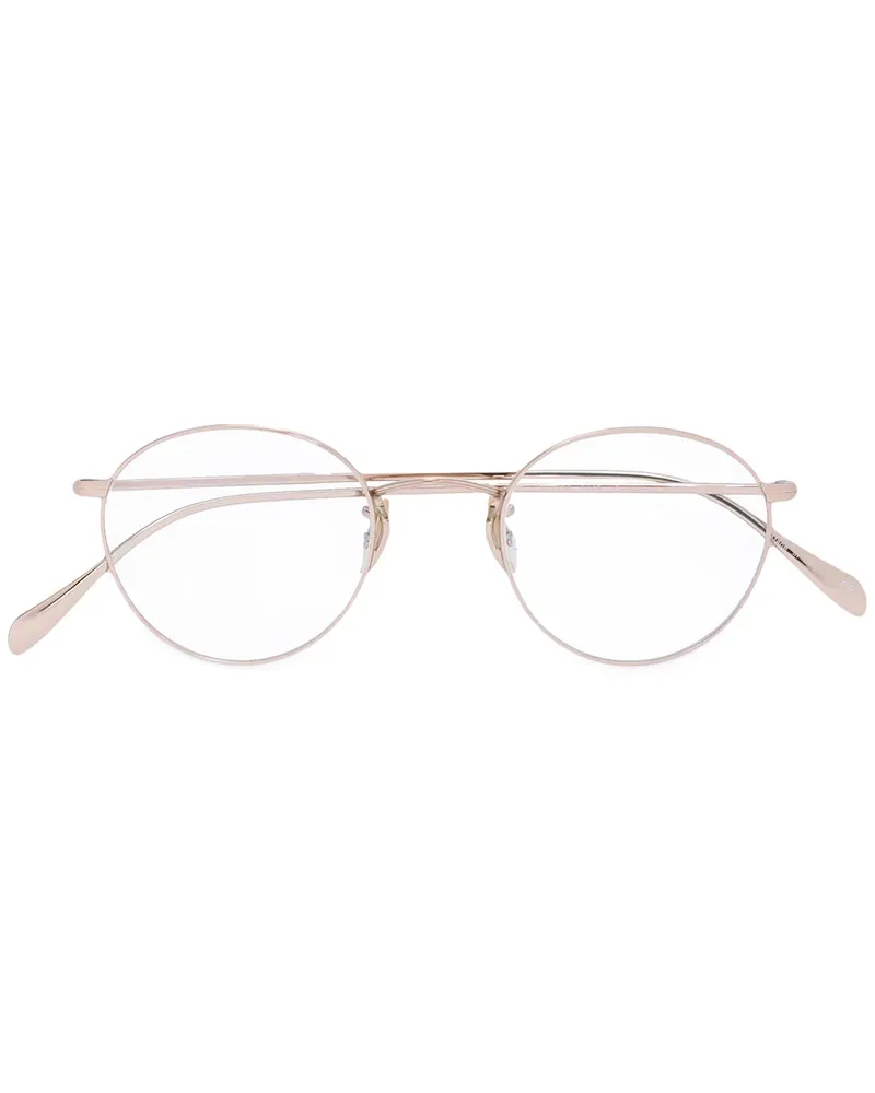 Oliver Peoples Brille mit runden Gläsern - Metallic Metallic