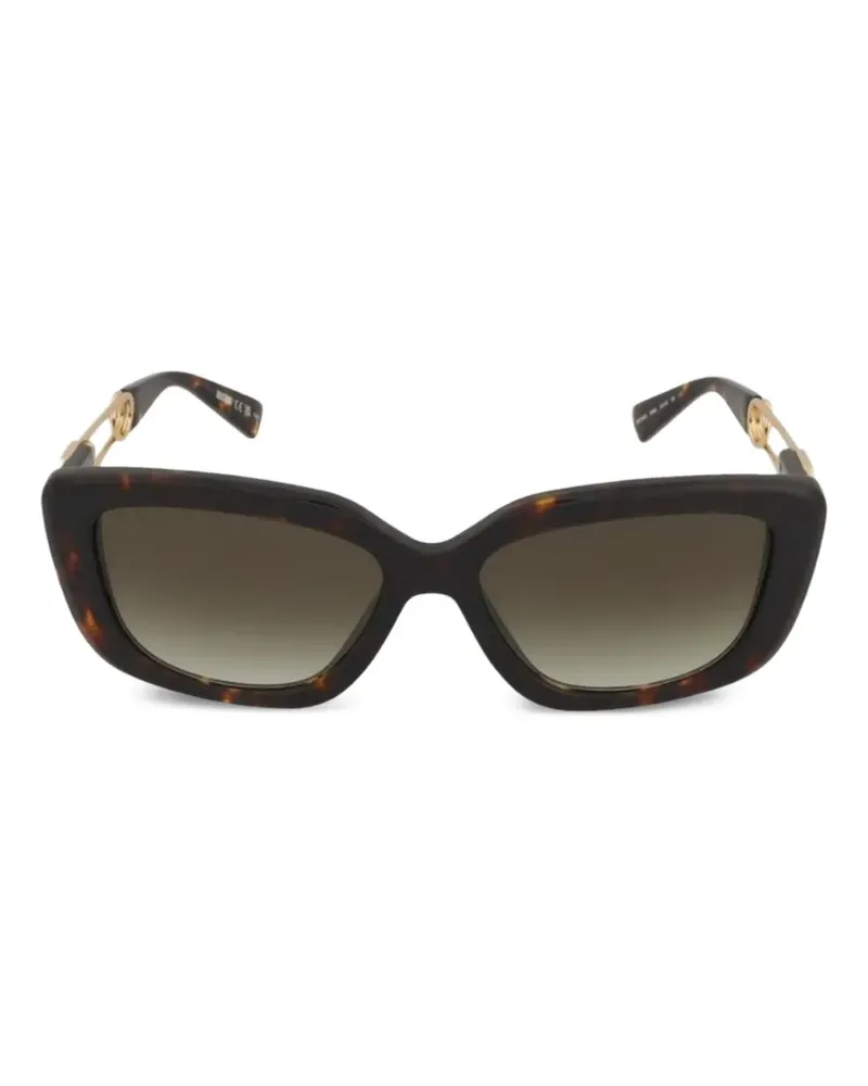 Moschino Sonnenbrille in Schildpattoptik - Schwarz Schwarz