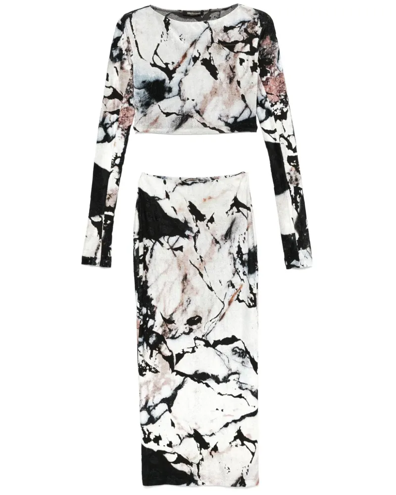 Roberto Cavalli Rock-Set mit Print - Nude Nude