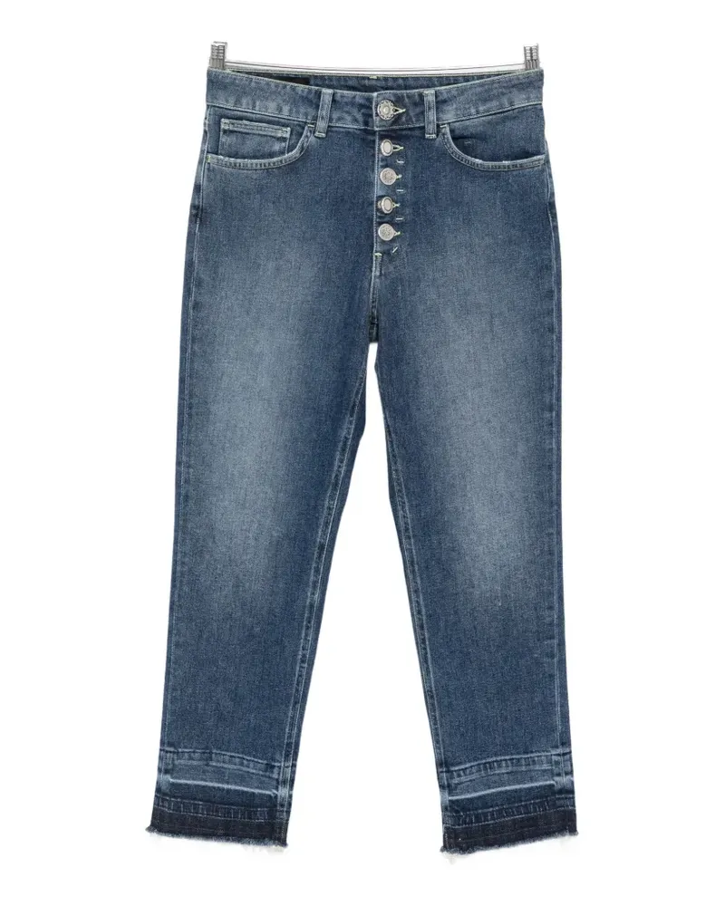 Dondup button-fly frayed jeans - Blau Blau