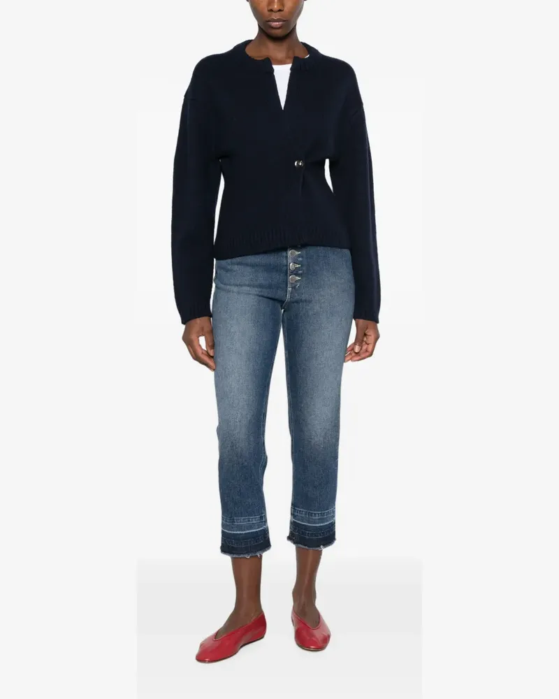 Dondup Ausgefranste Jeans mit Knopfverschluss - Blau Blau