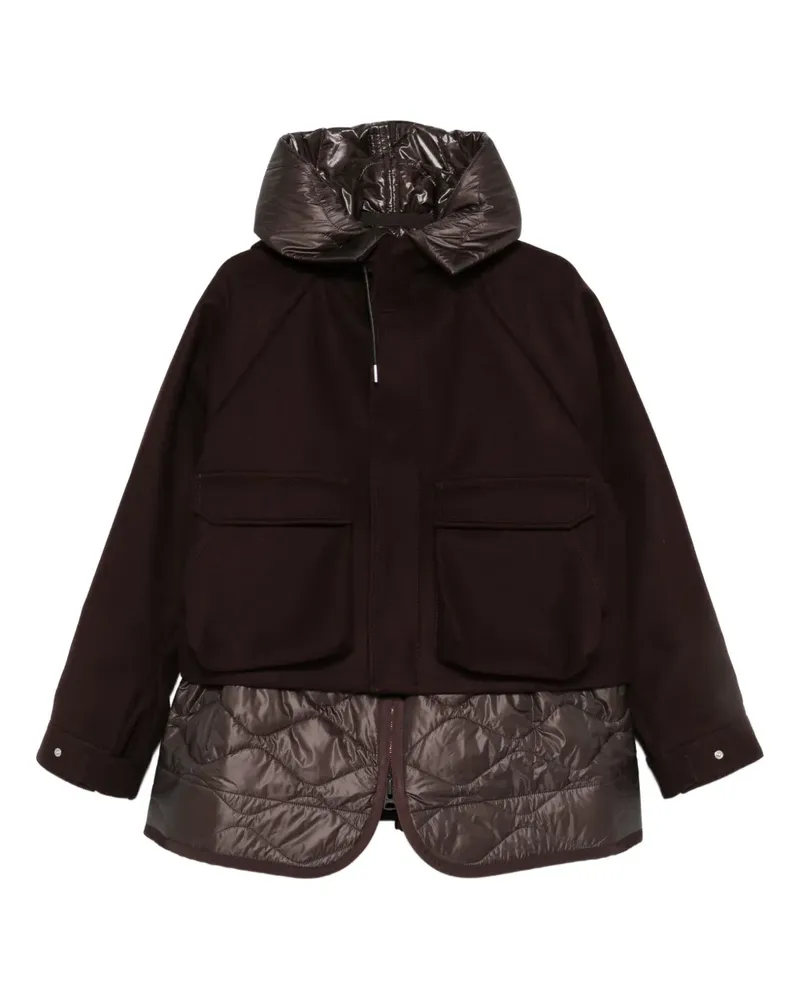 Sacai Jacke mit Einsätzen - Braun Braun