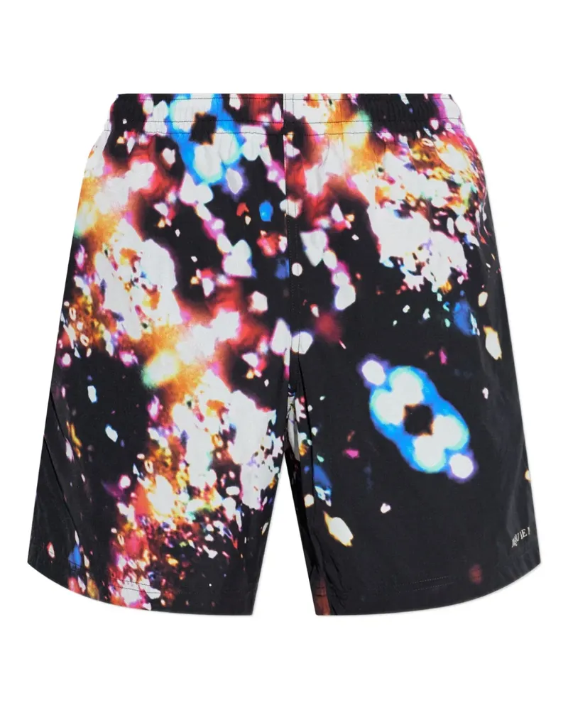 Alexander McQueen patterned beach shorts - Schwarz Schwarz