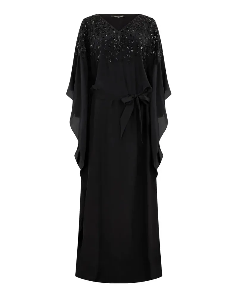 Roberto Cavalli Kaftankleid mit Pailletten - Schwarz Schwarz