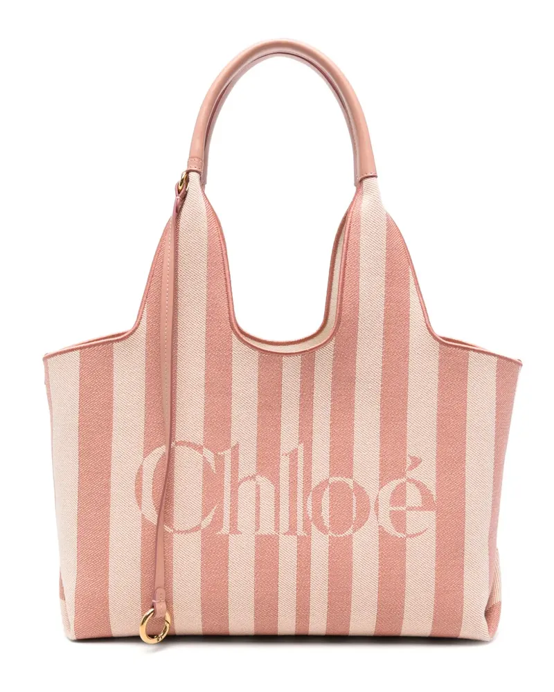 Chloé Kleine gestreifte Tote Bag - Rosa Rosa