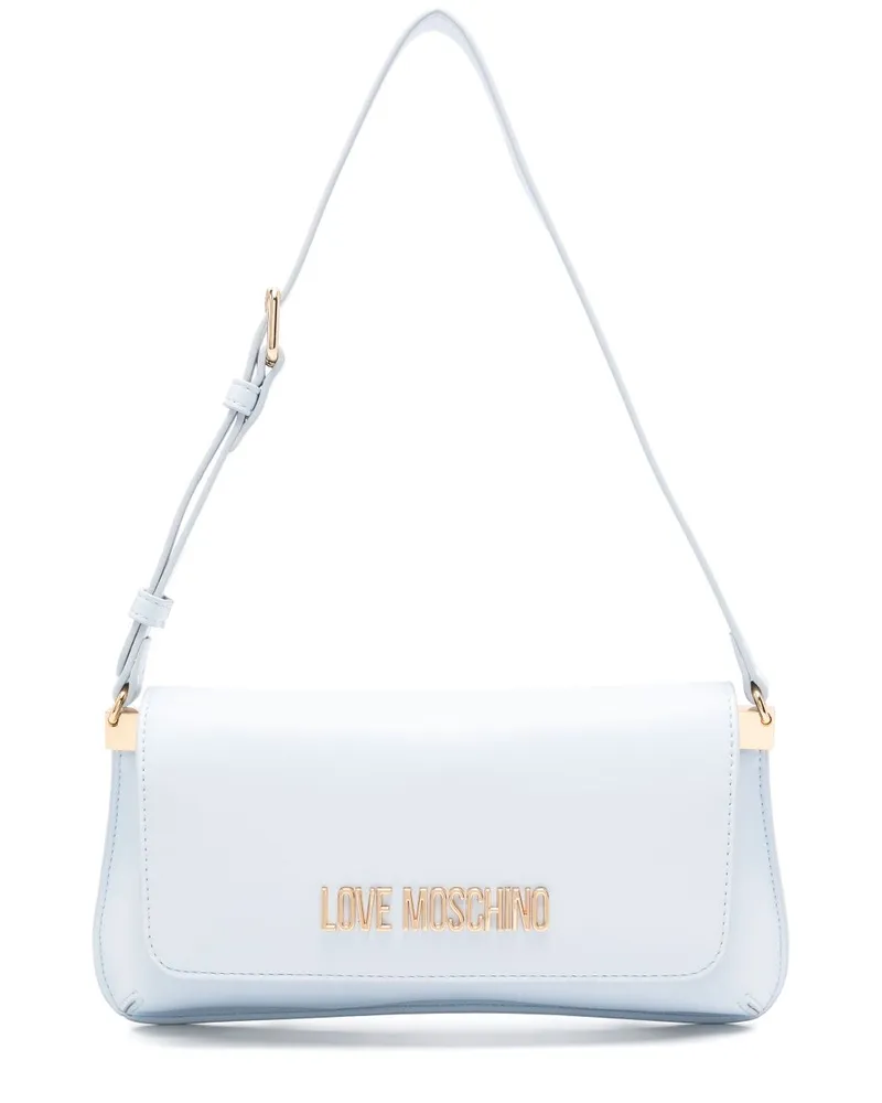Moschino Schultertasche mit Logo - Blau Blau