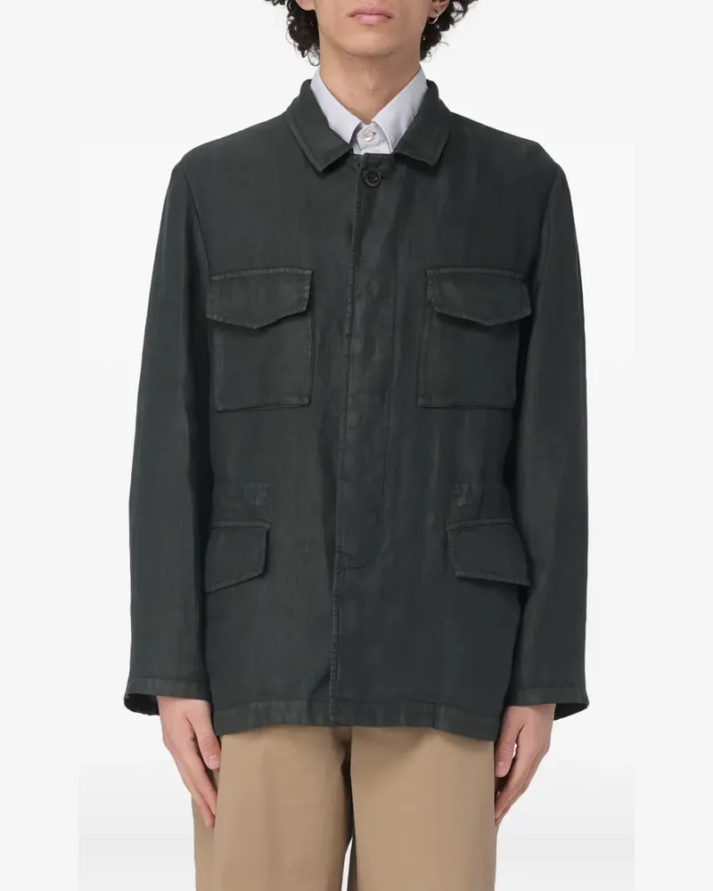Boglioli Hemdjacke mit aufgesetzten Taschen - Grün Grün