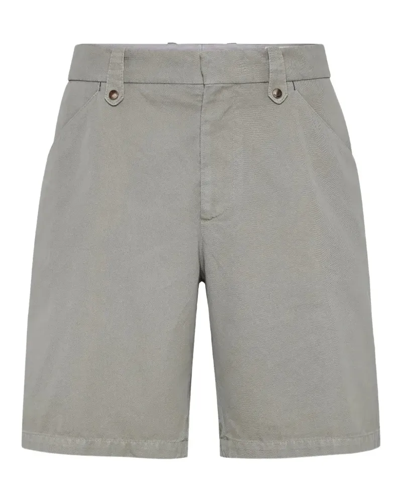 Brunello Cucinelli gabardine-weave bermuda shorts - Grau Grau