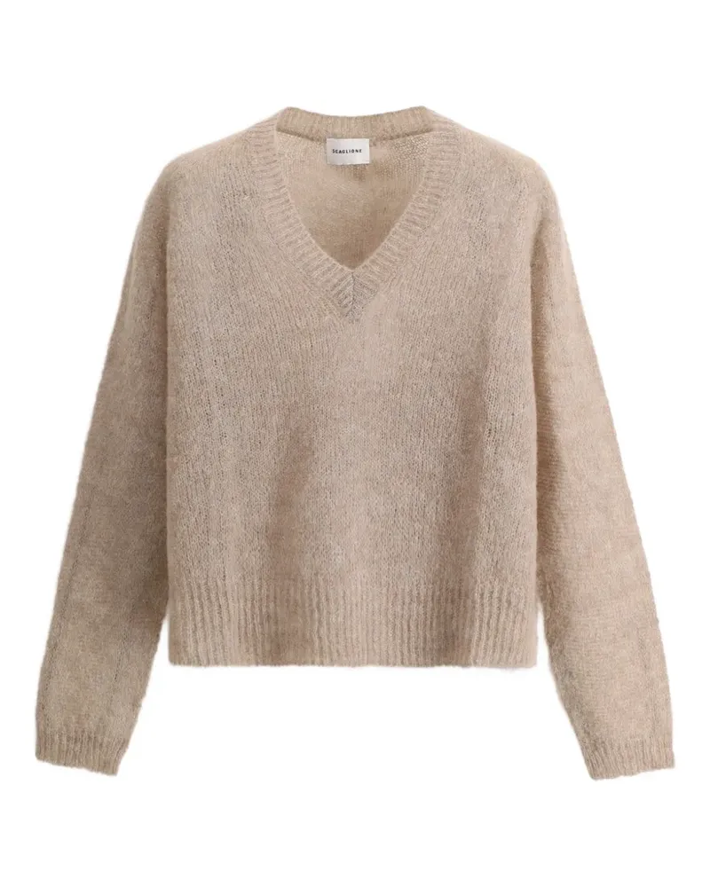 Scaglione Pullover mit V-Ausschnitt - Nude Nude