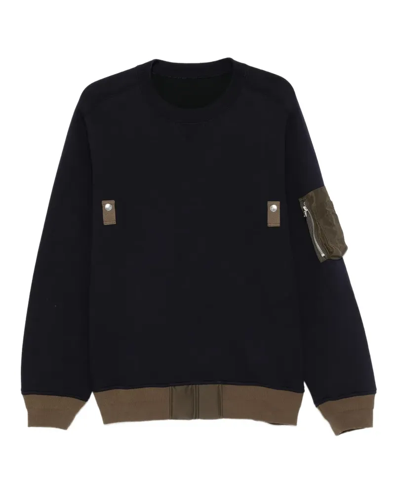 Sacai Pullover mit Reißverschluss - Blau Blau