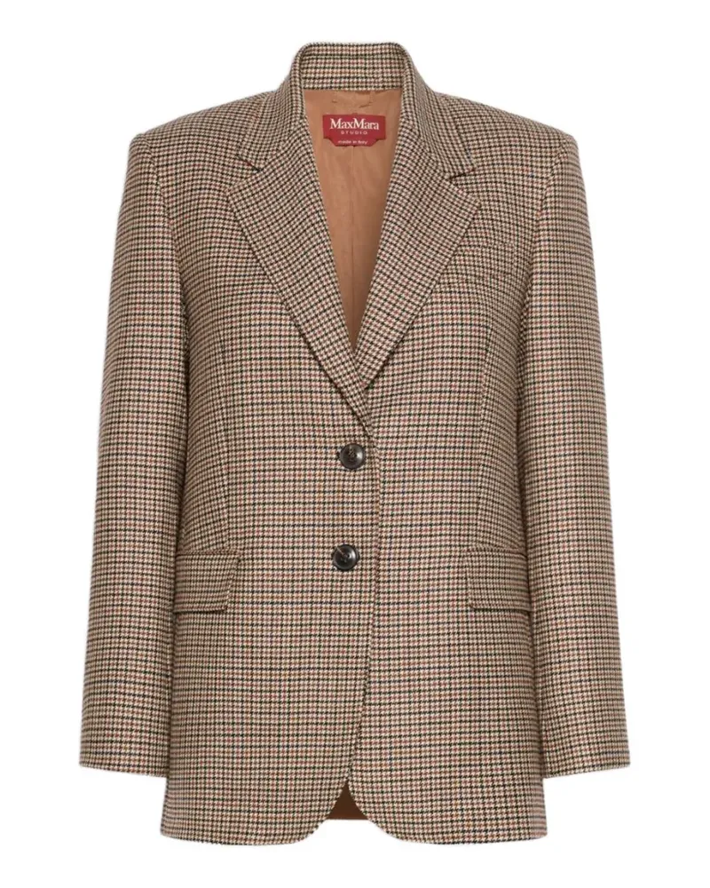 Max Mara Sakko mit Hahnentrittmuster - Nude Nude