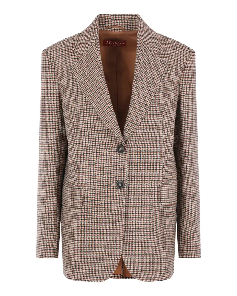 Max Mara Sakko mit Hahnentrittmuster - Nude Nude