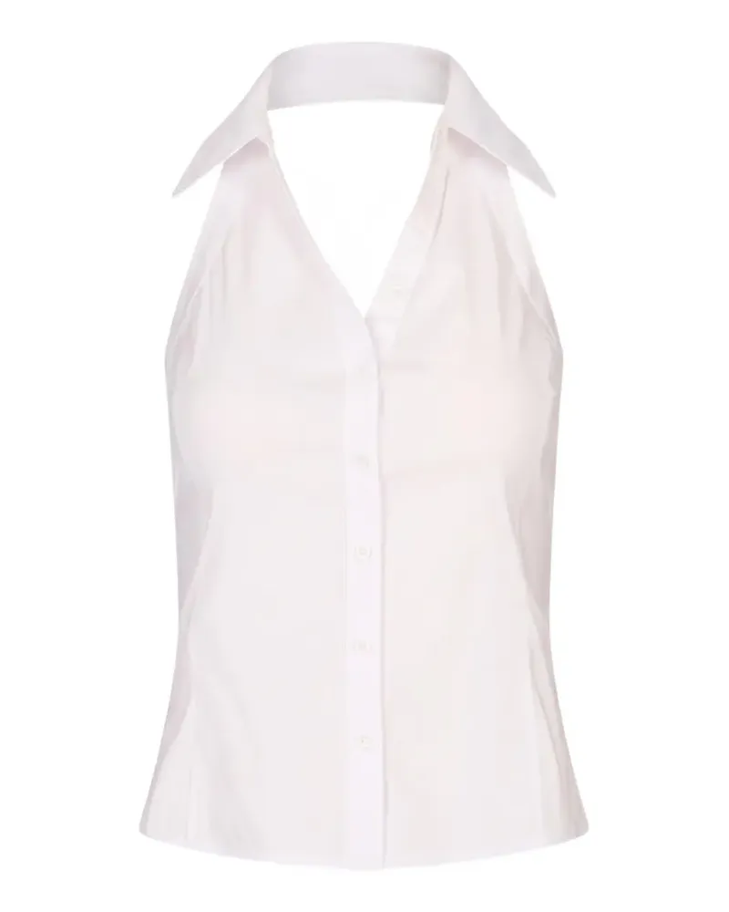 Alice + Olivia Freya halterneck button-down top - Weiß Weiß