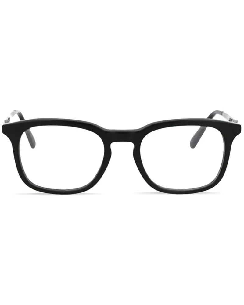 Moncler Brille mit Logo-Schild - Schwarz Schwarz