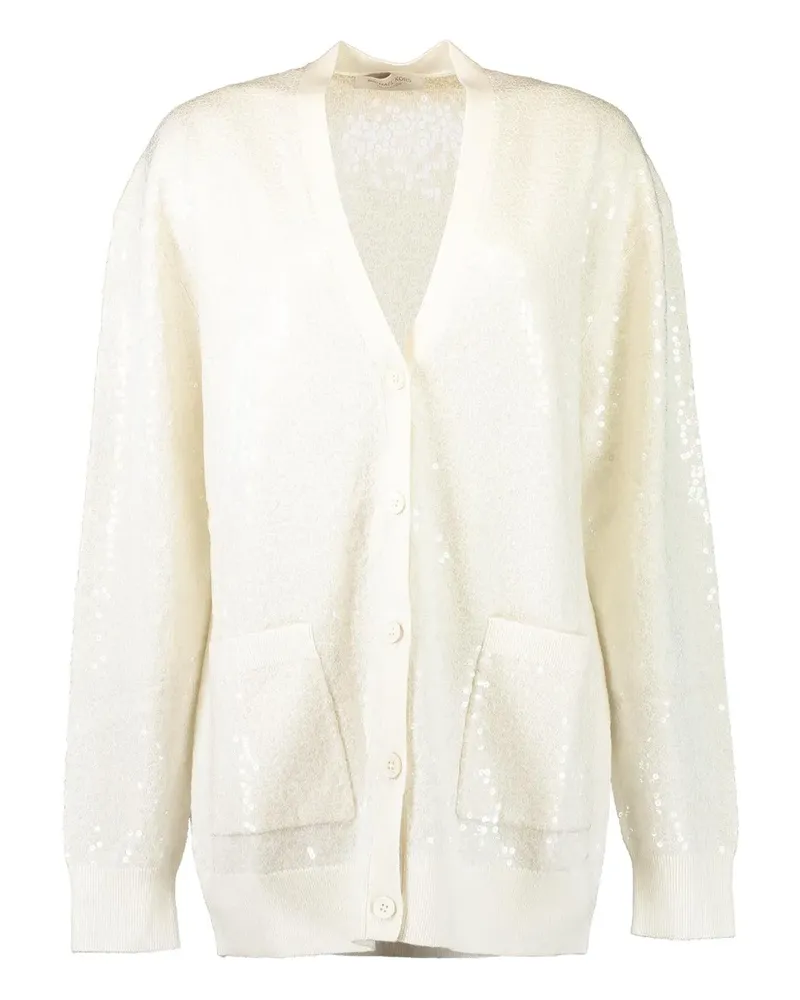 Michael Kors sequin pocket cardigan - Weiß Weiß