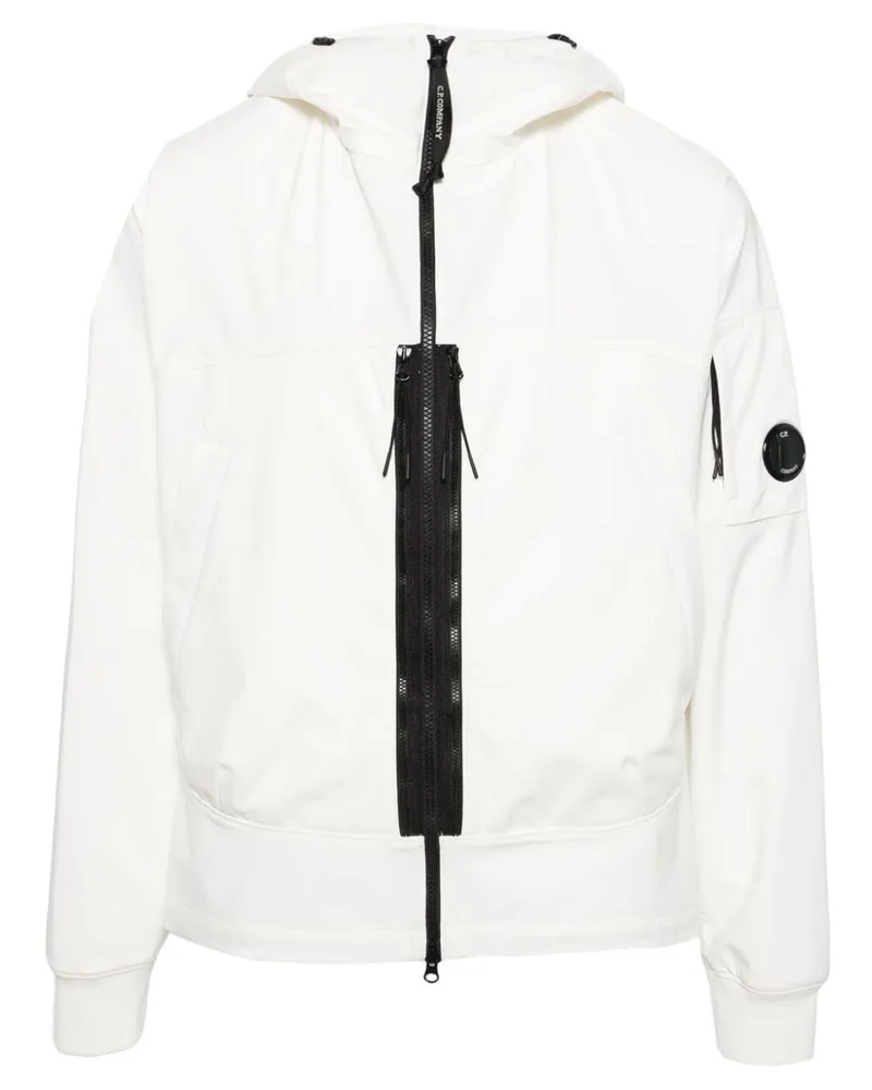 C.P. Company Kapuzenjacke mit Linsen-Detail - Weiß Weiß