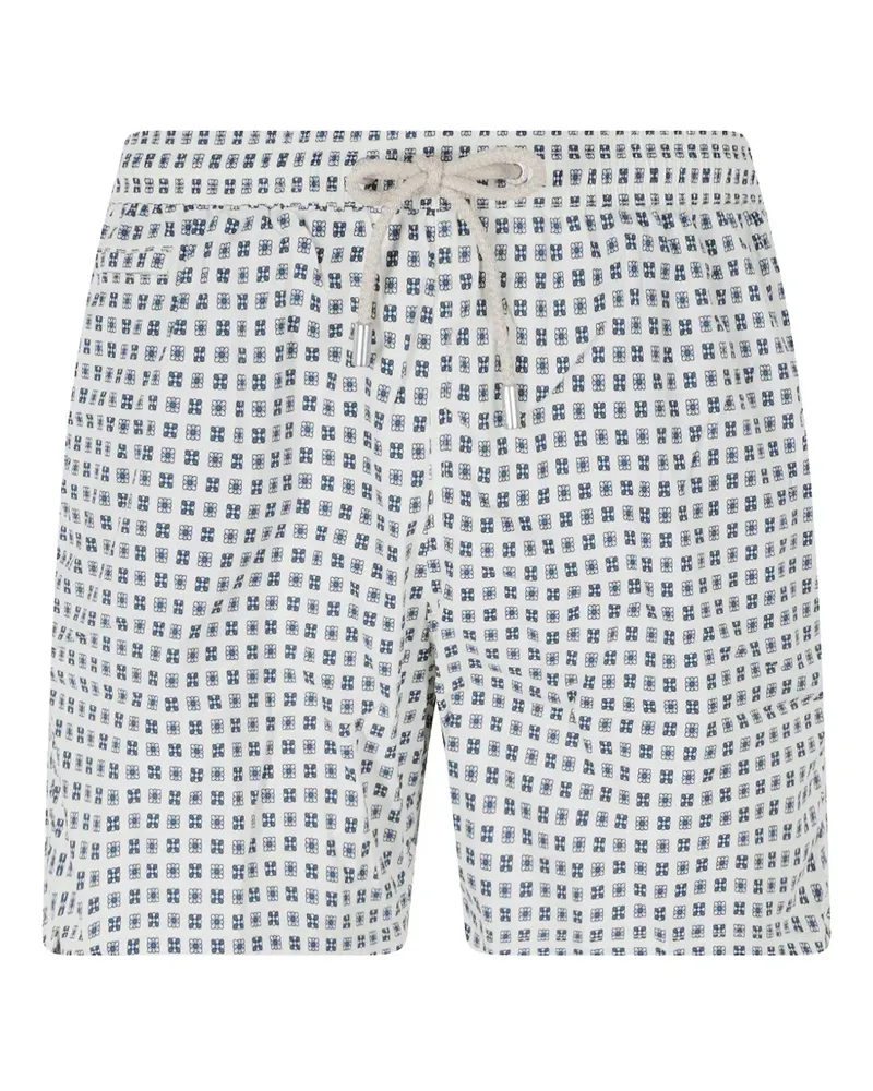 MC2 Saint Barth Lighting Micro geometric-print swim shorts - Weiß Weiß
