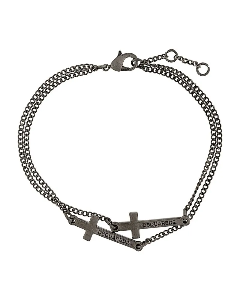 Dsquared2 Double Cross' Armband - Silber Silber