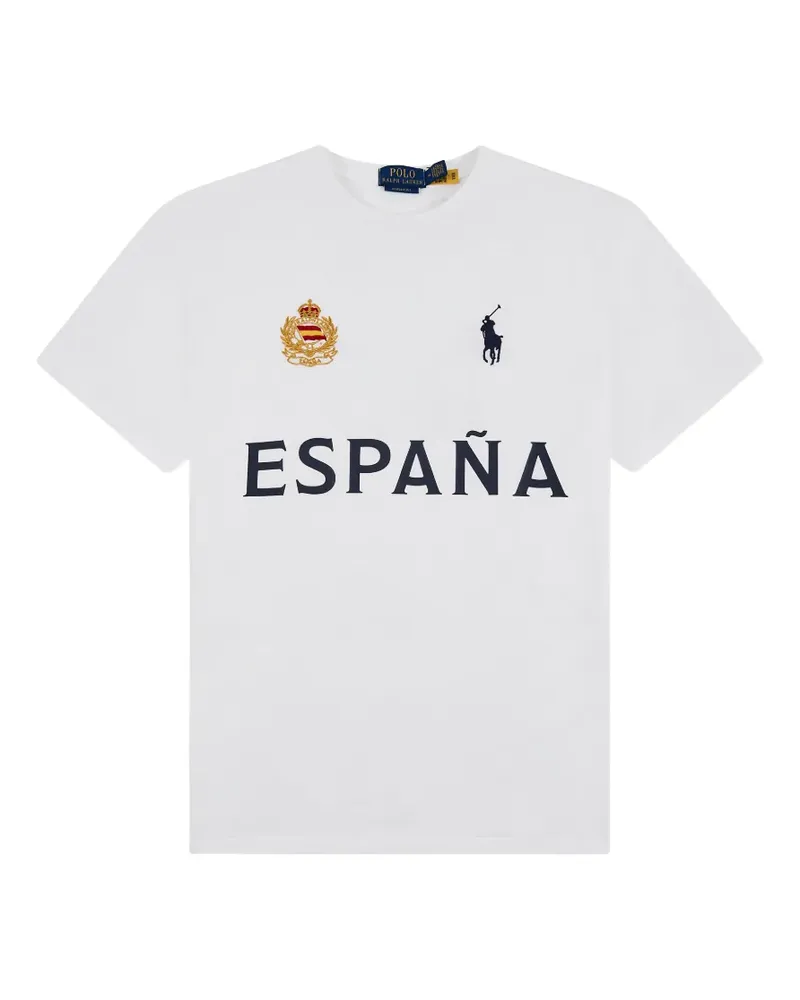 Ralph Lauren T-Shirt mit Wappen-Patch - Weiß Weiß