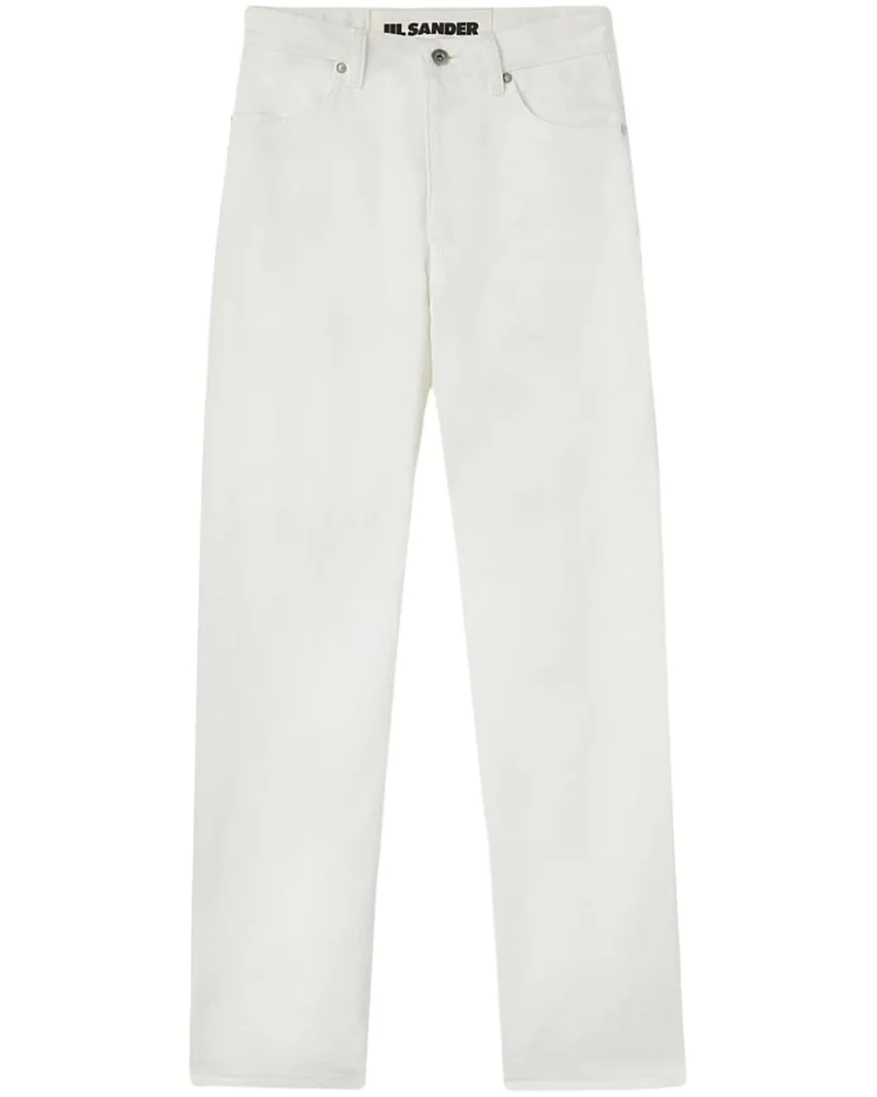 Jil Sander Gerade Cropped-Jeans - Weiß Weiß