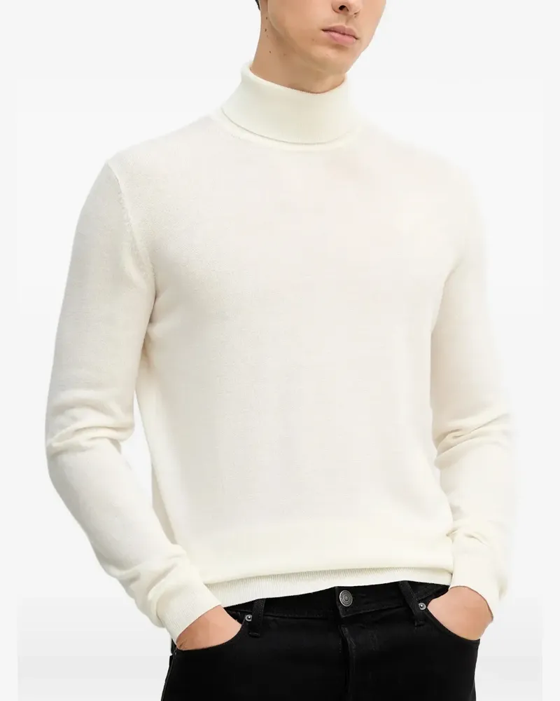 Karl Lagerfeld Rollkragenpullover mit Logo - Weiß Weiß