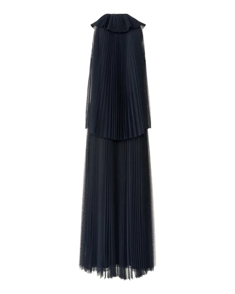 Fabiana Filippi pleated ruffled dress - Blau Blau
