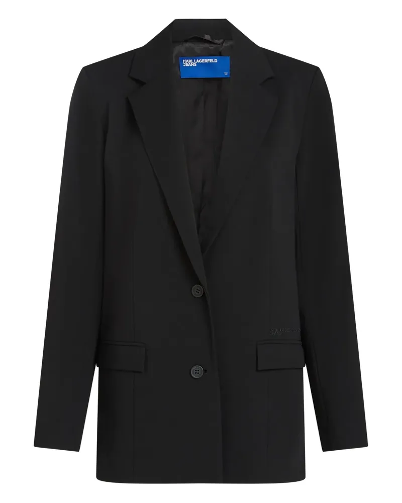 Karl Lagerfeld Sakko mit Logo-Stickerei - Schwarz Schwarz