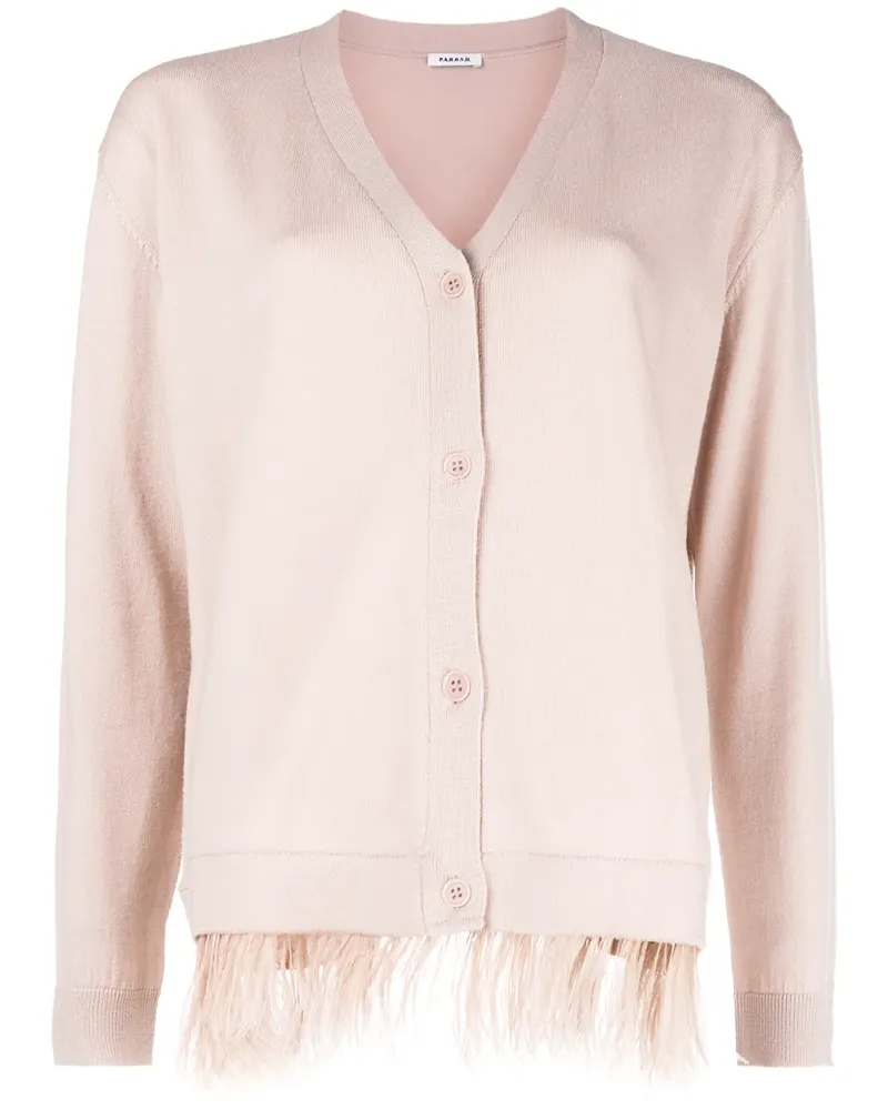 P.A.R.O.S.H. Cardigan mit V-Ausschnitt - Nude Nude