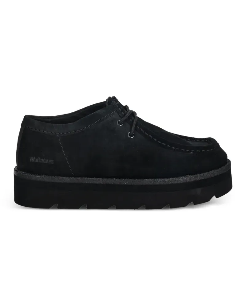 Clarks Meare Walla Schnürschuhe aus Wildleder - Schwarz Schwarz
