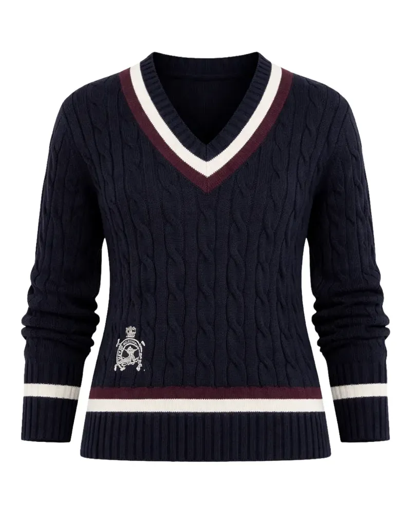 Ralph Lauren Pullover mit Zopfmuster - Blau Blau