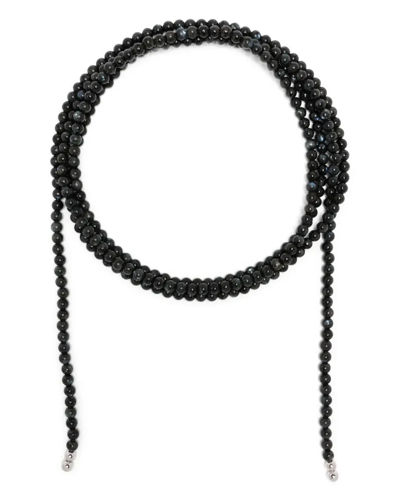 Tom Wood larvikite bead necklace - Silber Silber