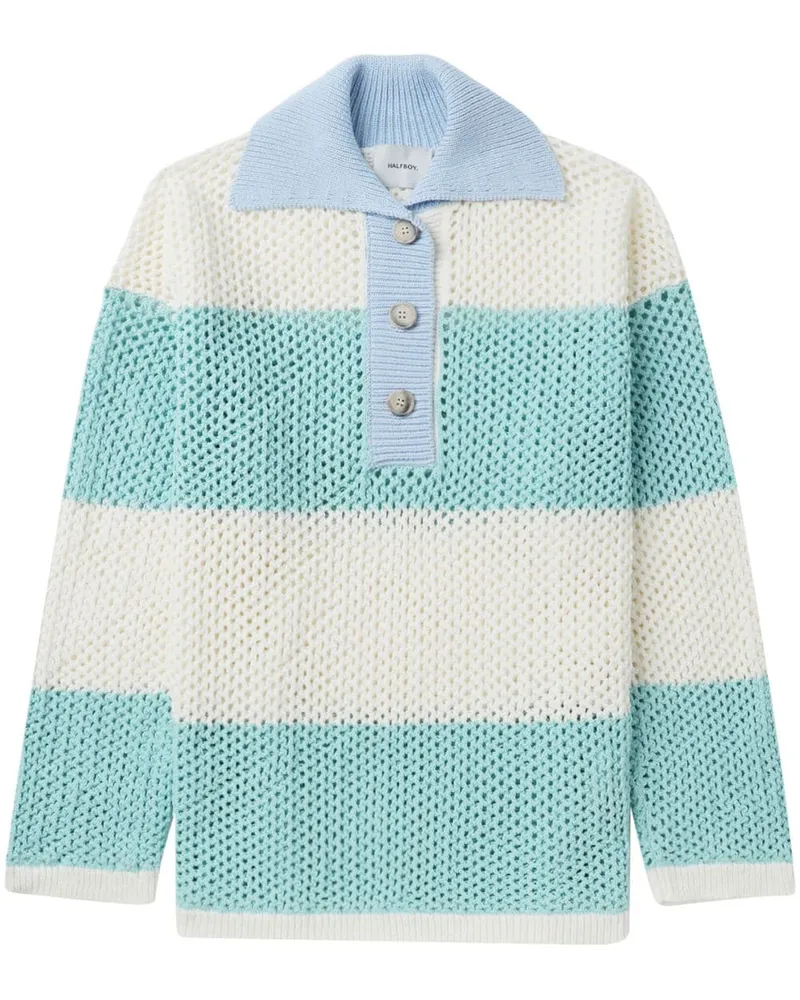 HALFBOY Dreifarbiges Poloshirt - Nude Nude