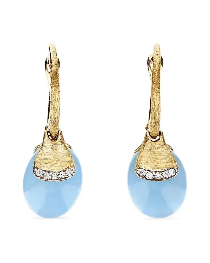 NANIS 18kt Gelbgoldring mit Diamanten und Aquamarin Gold
