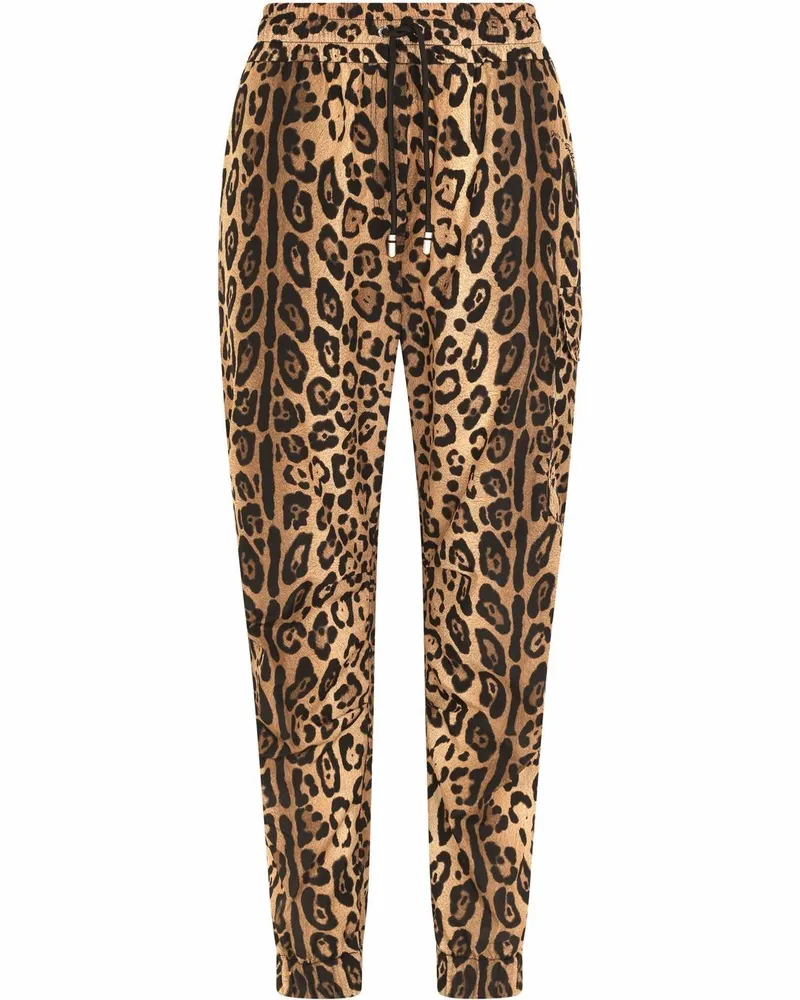 Dolce & Gabbana Jogginghose mit Leoparden-Print - Braun Braun