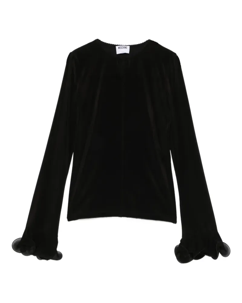Moschino ruffled long-sleeve top - Schwarz Schwarz