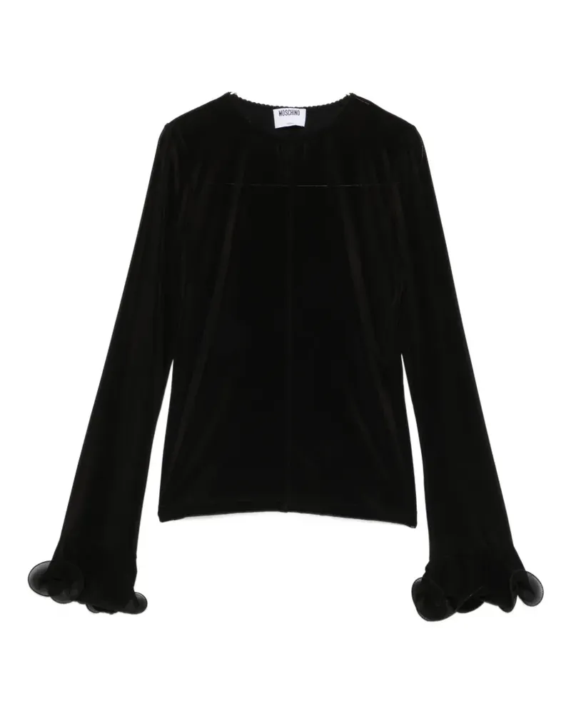 Moschino ruffled long-sleeve top - Schwarz Schwarz