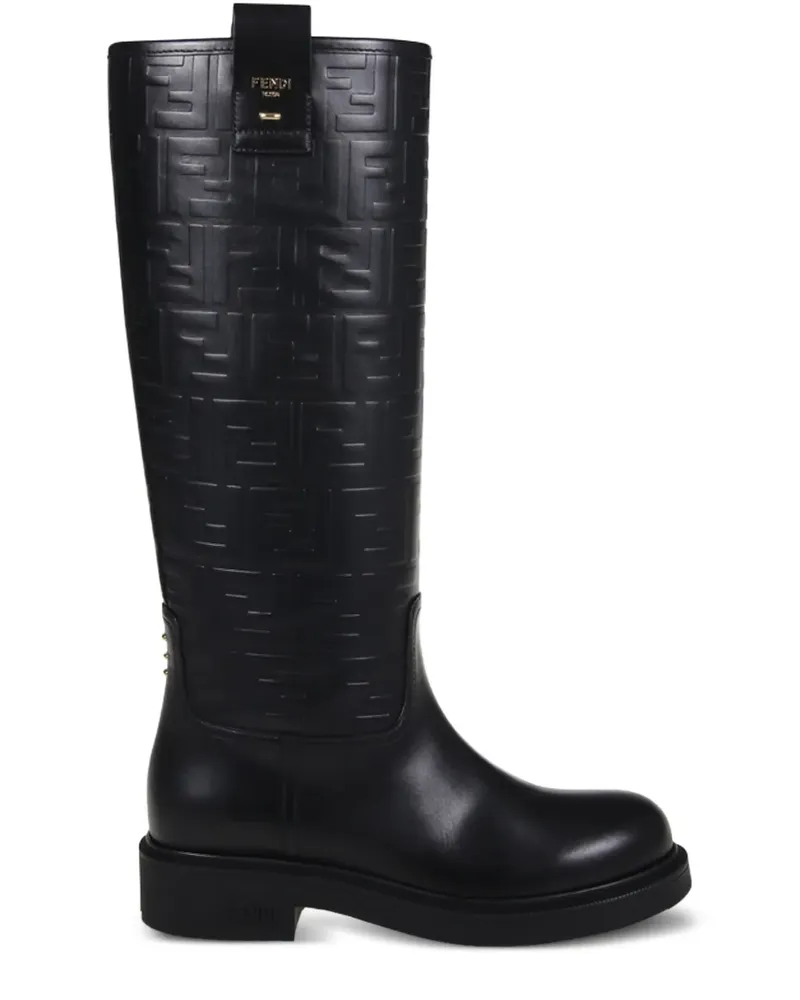 Fendi Stiefel mit Logo-Prägung - Schwarz Schwarz