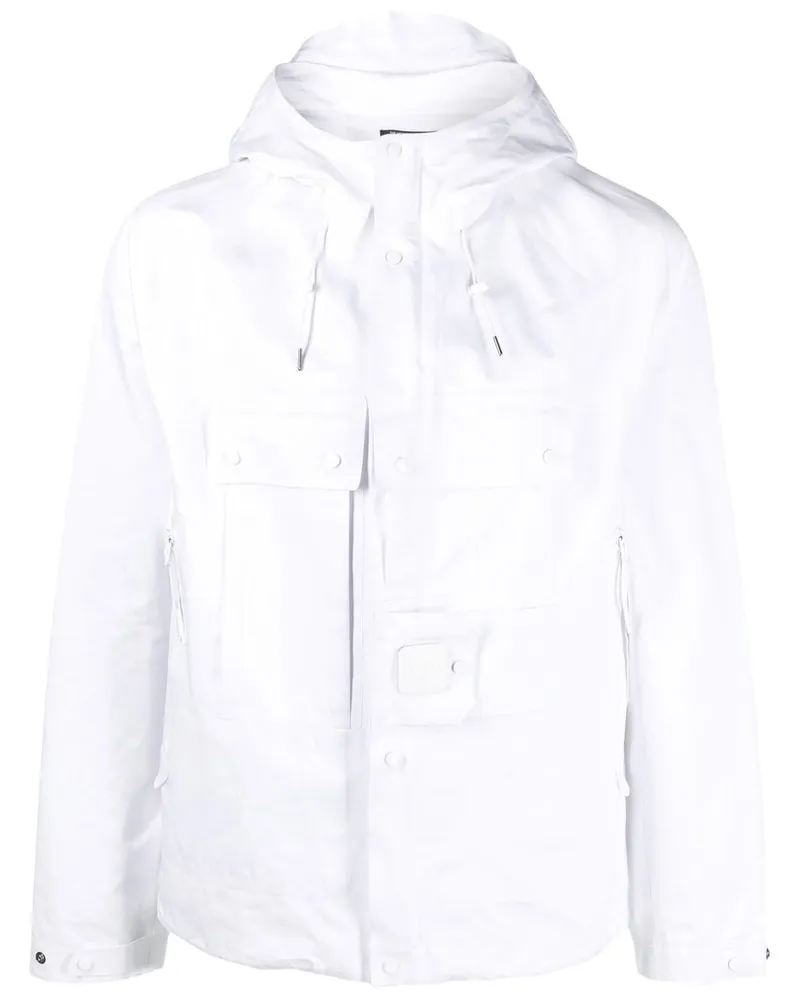 C.P. Company Kapuzenjacke mit Reißverschluss - Weiß Weiß