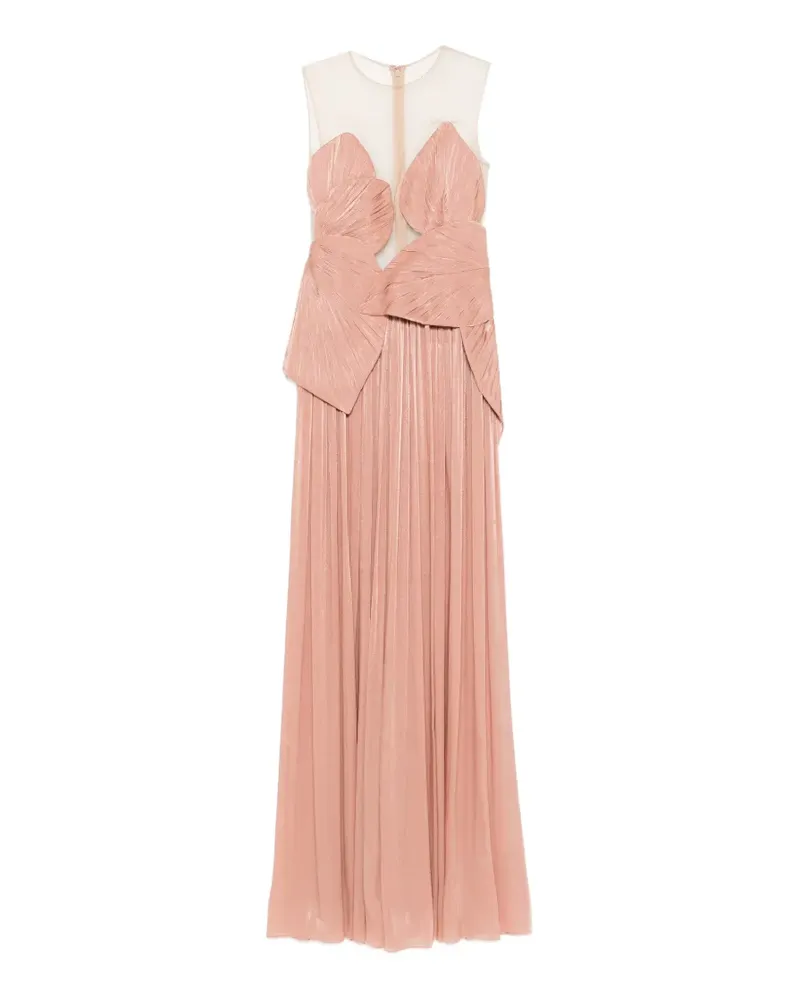 COSTARELLOS Serenne pleated maxi dress - Rosa Rosa
