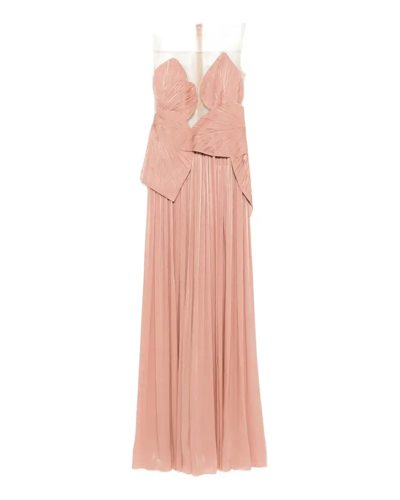 COSTARELLOS Serenne pleated maxi dress - Rosa Rosa