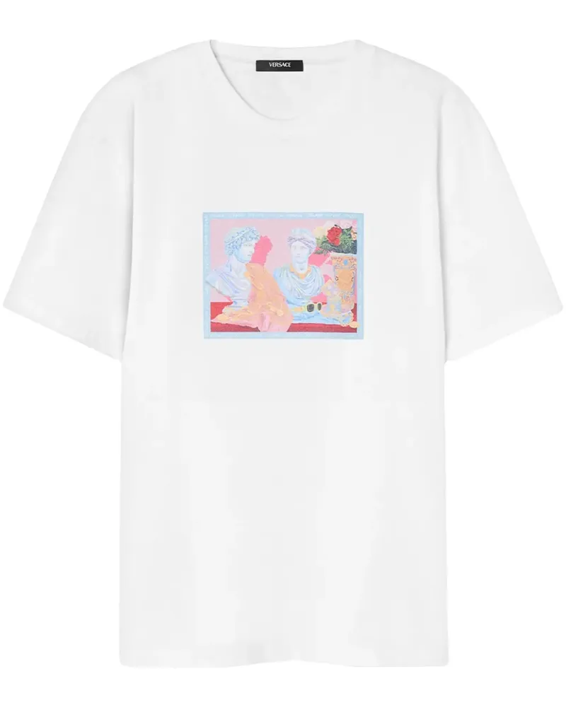 Versace T-Shirt mit grafischem Print - Weiß Weiß