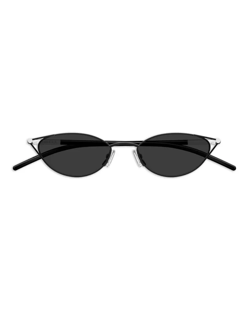 Alexander McQueen oval-frame sunglasses - Schwarz Schwarz