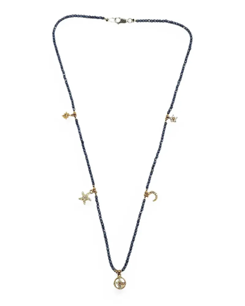 Madison multi-charm beaded necklace - Blau Blau