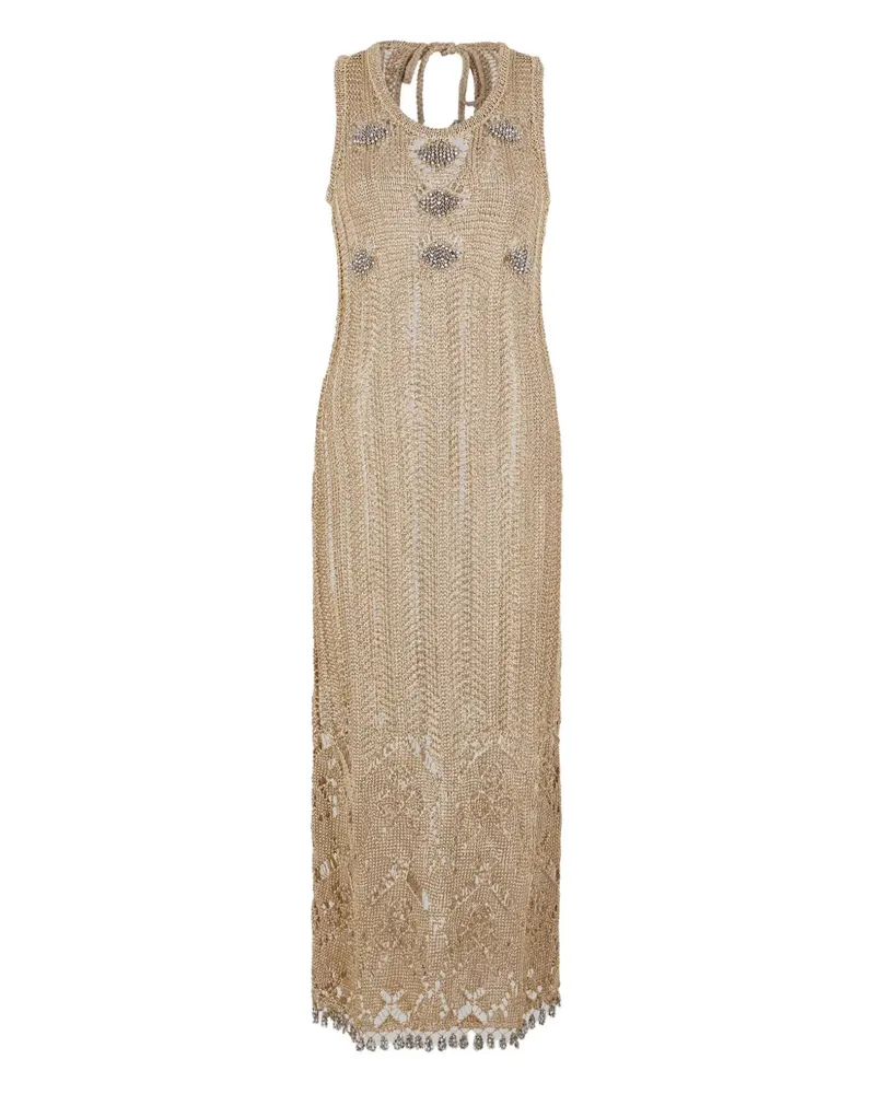Paco Rabanne Gehäkeltes Midikleid - Nude Nude