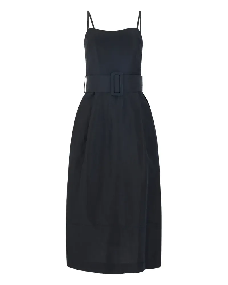 Rosie Assoulin Artichoke Midikleid mit Gürtel - Schwarz Schwarz