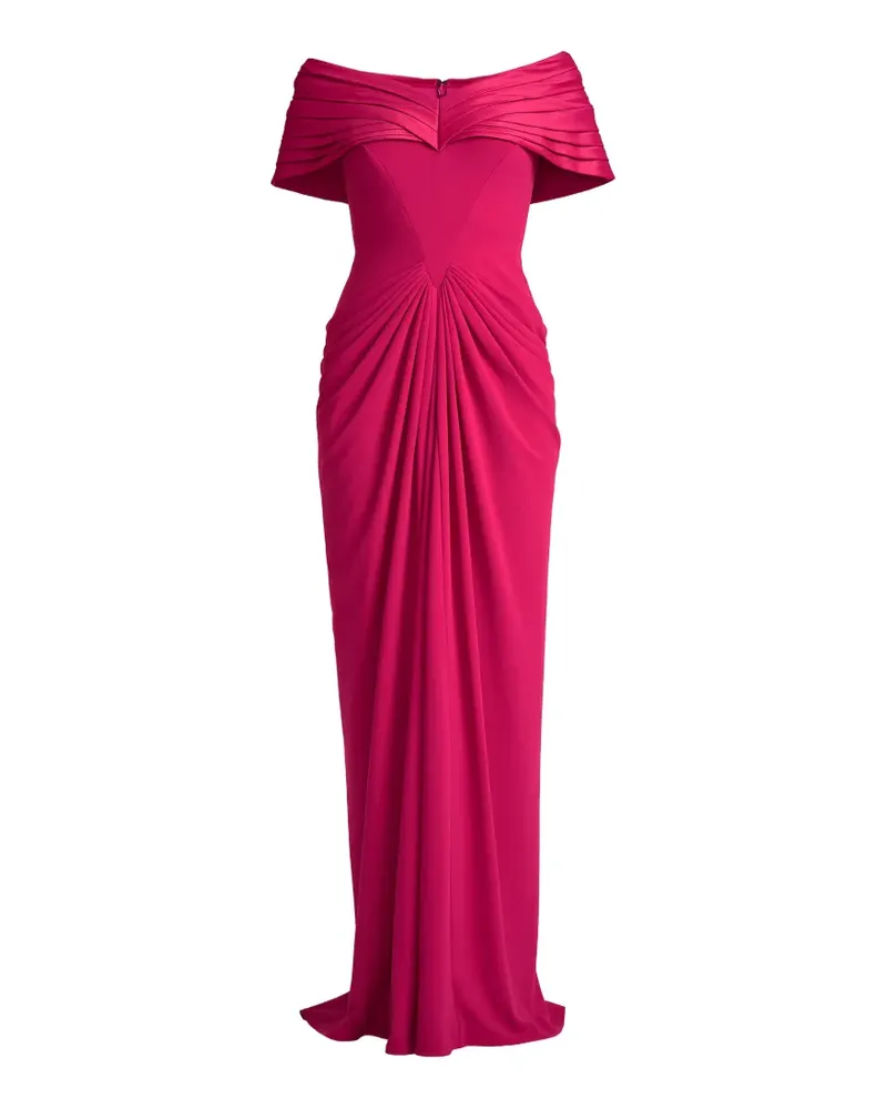 Tadashi Shoji Maxikleid mit V-Ausschnitt - Rosa Rosa